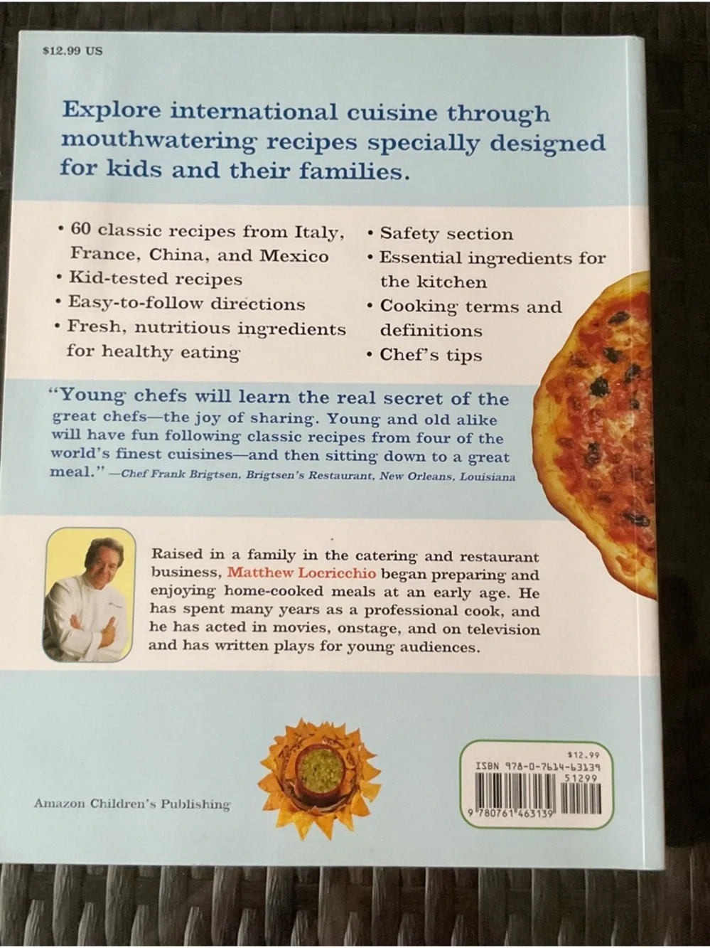 Book Lot x2 1st & 2nd International Cookbook for Kids  Matthew Locricchio Food